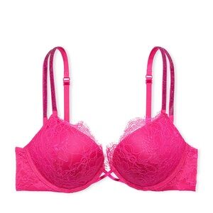 VS Hot Pink Bra with glitter straps